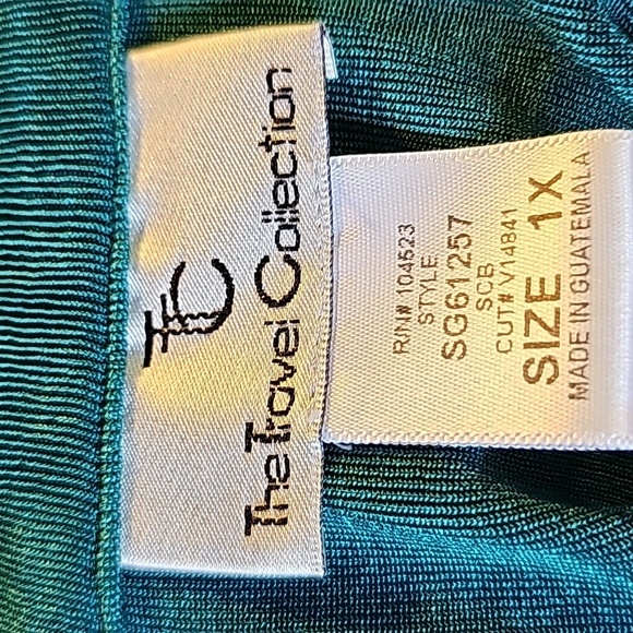 The Travelers Collection open cardigan women's 1X. Green/blue. Y2K - Picture 7 of 9